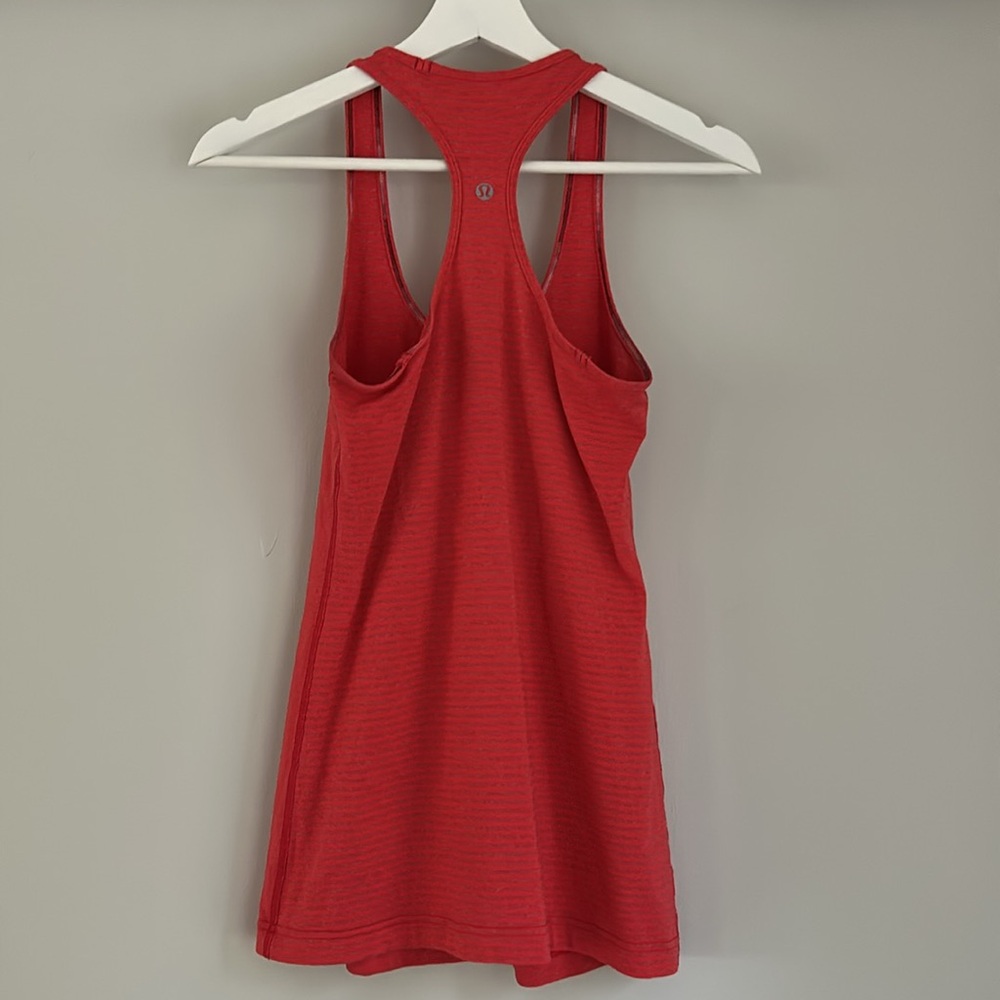 Lululemon Cool Racerback Tank Orange Stripe